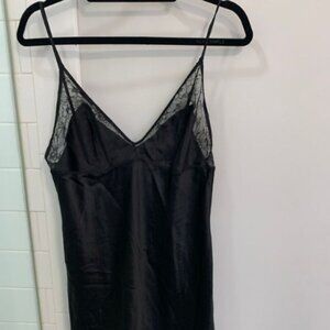 Victoria's Secret Womens L Negligee Sheer V Neck Sleeveless Spaghetti Strap